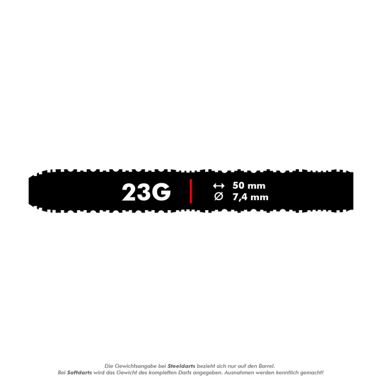 Shot ZEN Straight Turbo Point stalen dartpijlen - 23 g