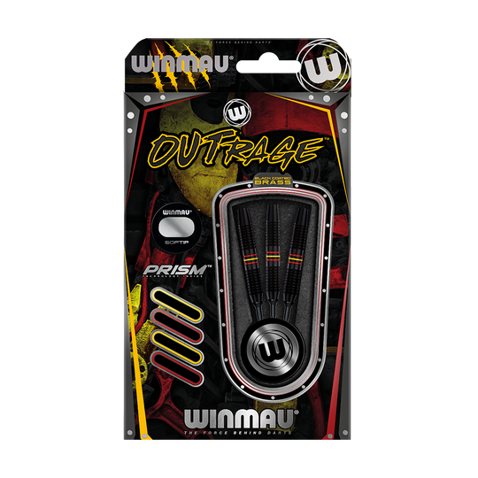Winmau Outrage V1 Zwart gecoate messing zachte darts - 18g