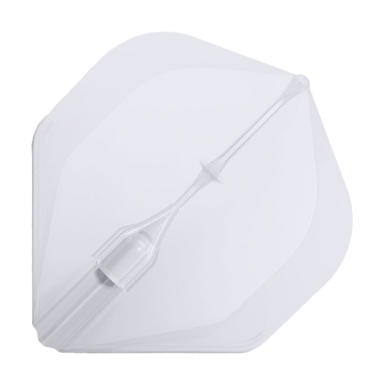 L-Style Champagne L1EZ Standaard Vluchten Das Bild zeigt die L-Style Champagne L1EZ Standard Flights in transparenter weißer Farbe. Sie sind für den Einsatz in Dartpfeilen konzipiert.