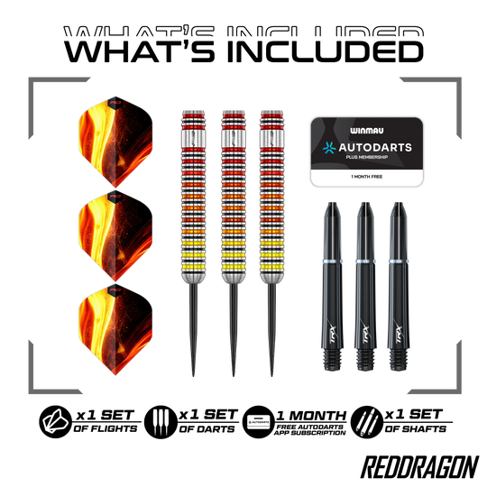 Red Dragon Oven Stalen Darts Dies ist ein Red Dragon Furnace Steeldart. Der Dartpfeil wird für Präzision und Stabilität beim Spielen verwendet.