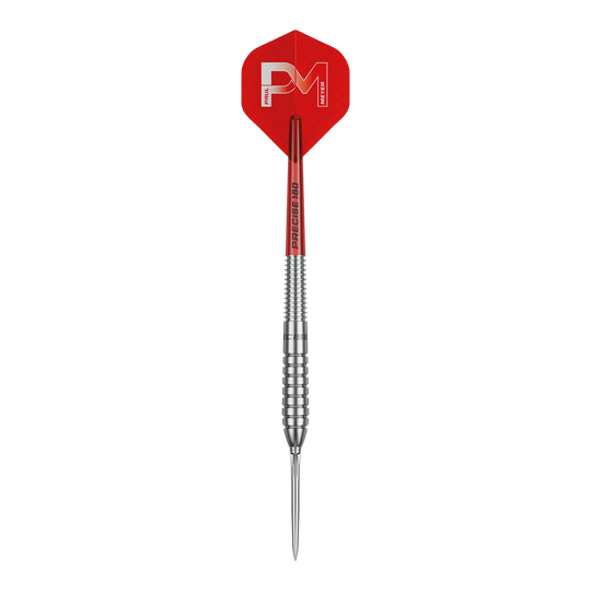 Precise 180 Paul Meyer Version 1 stalen dartpijlen Abbildung der Precise 180 Paul Meyer Version 1 Steeldarts. Diese Darts sind für präzises Werfen konzipiert.