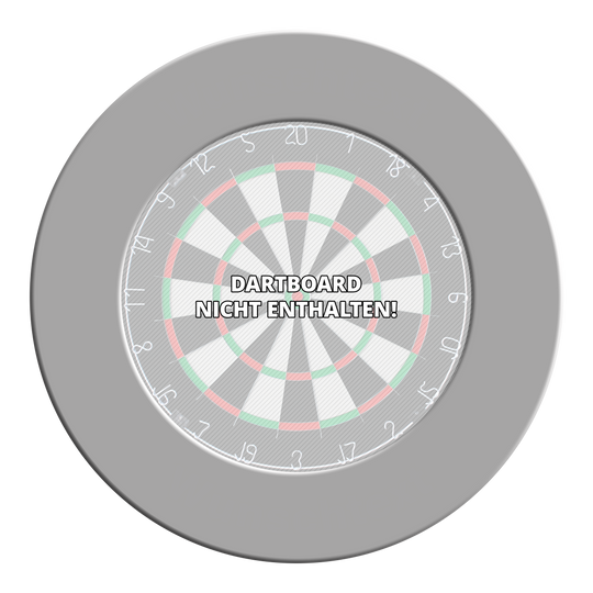 McDart Dartboard Surround Abgebildet ist ein graues Steeldartboard-Surround. Der Dateiname lautet 'DBS-grau_McDart_Steeldartboard_Surround_Grau_1'.