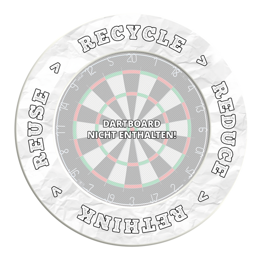 Man sieht ein weißes Objekt mit den Begriffen 'Recycle, Reuse, Reduce, Rethink'. Alt-Text wurde nach dem Dateinamen DBS-RRRR6_Surround_Recyle_Reuse_Reduce_Rethink_Wei_1 generiert.