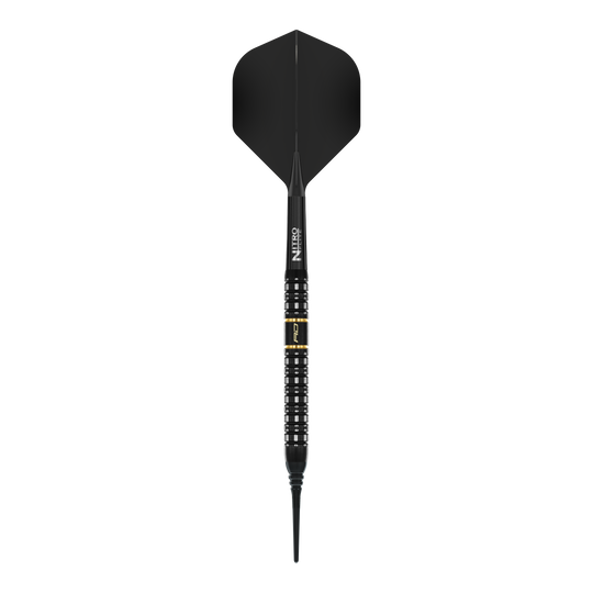 Das Bild zeigt Red Dragon Ascend Parallel Softdarts mit einem Gewicht von 20g. Diese Darts sind speziell für Softdartspiele konzipiert.