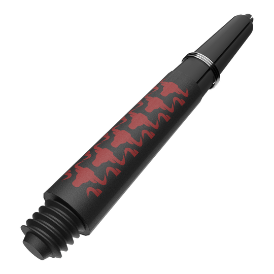 Bulls NL Capo Carbon shafts - Rood Gezeigt wird ein roter Capo Carbon Shaft in kurzer Ausführung mit 34mm Länge. Das Zubehör eignet sich für den Einbau in Dartpfeile.