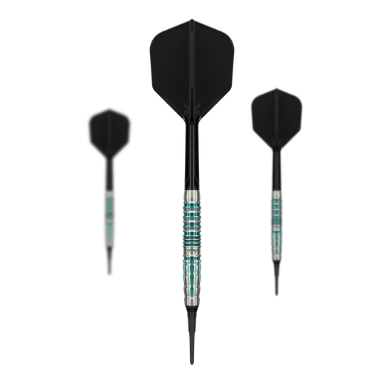 Target Black Marque Pierce Soft Darts - 18,5 g Hier wird das Set der Target Black Marque Pierce Softdarts - 18,5g abgebildet. Das Set eignet sich perfekt für ambitionierte Dartspieler.