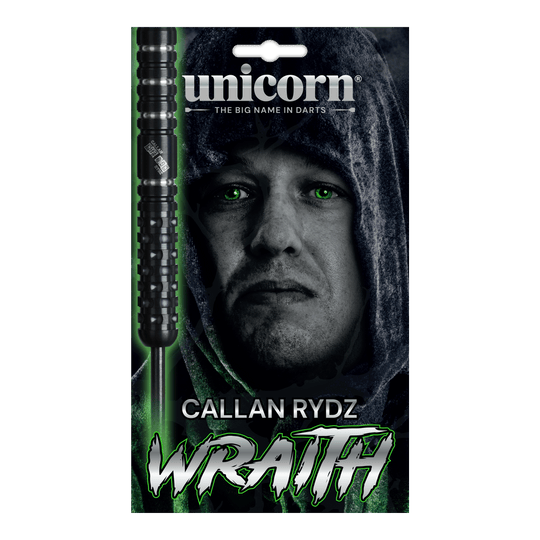 Unicorn Wraith Callan Rydz Steel Darts - 23g Das Foto zeigt Unicorn Wraith Callan Rydz Steeldarts - 23g. Die Darts sind für professionelle Spieler geeignet.