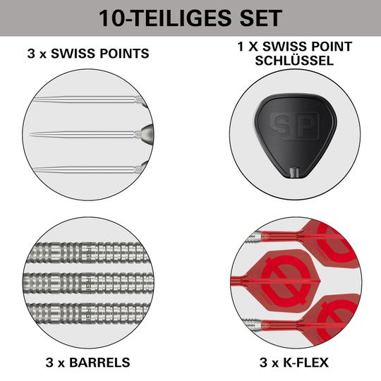 Targetgroep O 03 Swiss Points stalen dartpijlen