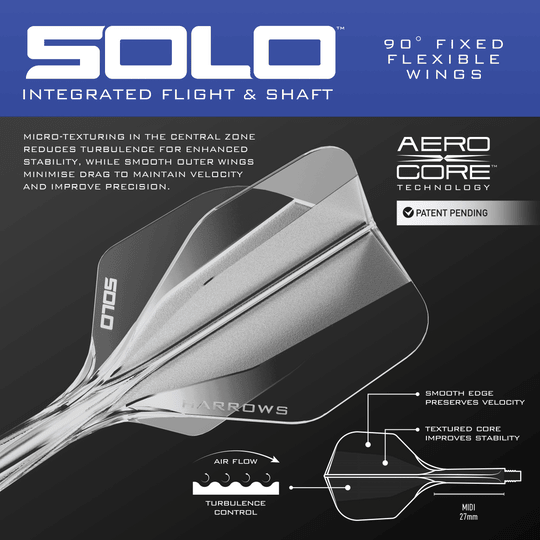 Harrows GEO Parallel Softdarts Das Bild stellt die Harrows GEO Parallel Softdarts dar. Die Darts sind klar zu erkennen und detailliert abgebildet.