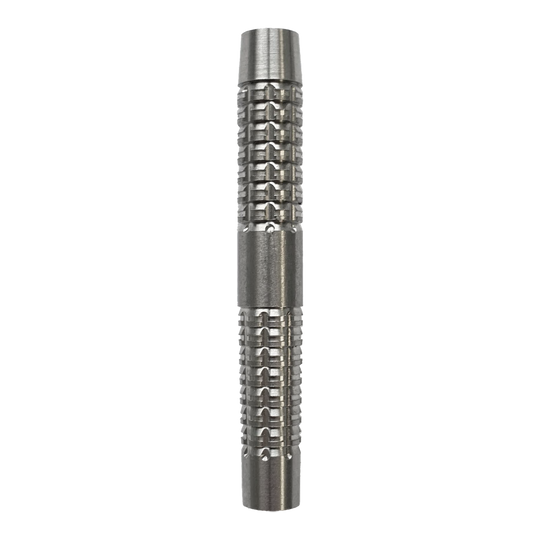 McDart SilverGrip Softdart Vaten - 20g Das Bild zeigt ein silbernes Dartbarrel mit einem strukturierten Griffmuster. Es handelt sich um das Produkt "McDart SilverGrip Softdart Barrels - 20g".