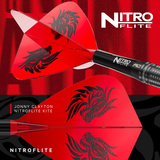 Red Dragon Jonny Clayton RD-PRO Switch Point stalen dartpijlen Abgebildet sind Red Dragon Jonny Clayton RD-PRO Switch Point Steeldarts. Die Dartpfeile werden detailliert und aus der Nähe gezeigt.