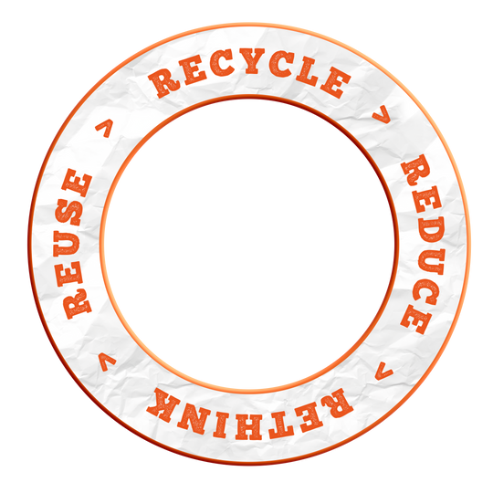 McDart Recyclen Verminderen Heroverwegen Hergebruiken Dartbord Omranding Dieses Bild zeigt das Produkt MSF-C8_McDart_Recyle_Reuse_Reduce_Rethink_Surround_NeonOrange_2. Es ist ein Artikel, der vermutlich zum Dartspielen oder als Zubehör verwendet wird.