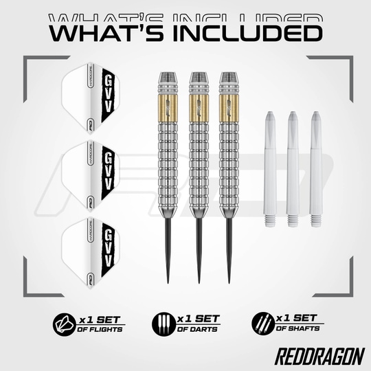 Red Dragon Gian Van Veen Messing Steeldarts - 21 g