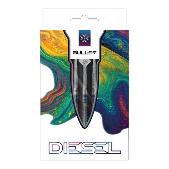 Das Bild zeigt die Bullet Diesel V2 20g Soft Darts. Sie sind leicht und liegen gut in der Hand.