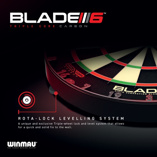 Winmau Blade 6 Triple Core Set met 2 sets darts Das Bild zeigt das Produkt "810008_Winmau_Blade6_TripleCore_Starter_Bundle_5". Es ist ein Artikel für den Dartsport.
