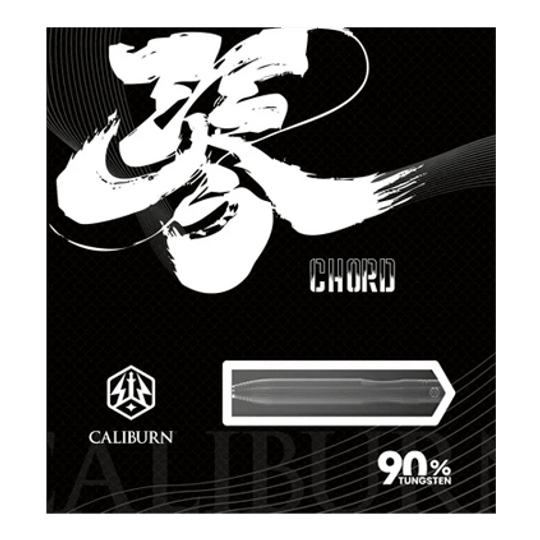 Caliburn Chord C2 stalen dartpijlen - 23,5 g Zu sehen ist der Caliburn Chord C2 Steeldart mit 23,5g Gewicht. Das Bild zeigt den Pfeil aus einer anderen Perspektive für eine bessere Ansicht.