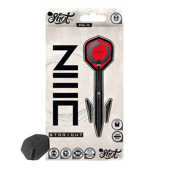 Shot ZEN Straight Turbo Point stalen dartpijlen - 23 g Shot ZEN Straight Turbo Point stalen dartpijlen - 23 g