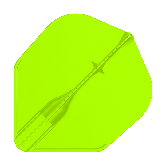 L-L-Style3EZ-vluchten Ein Dart-Flight mit gleichmäßiger, matter Fläche ist einzeln abgebildet. Die Flügelstruktur fällt auf.