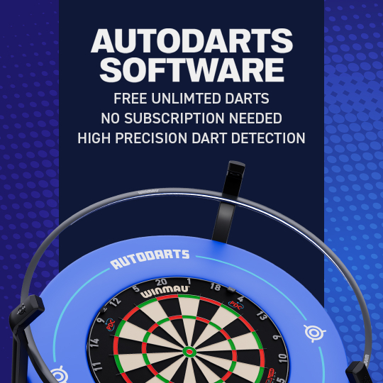 Autodarts Vantage automatisch scoresysteem Das Bild zeigt das Autodarts Vantage Auto-Scoring System. Es handelt sich um ein System zur automatischen Punkteerfassung für Darts.