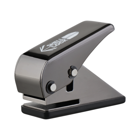 L-Style One80 Shell Lock Punch Vluchtpons Das Bild zeigt den L-Style One80 Shell Lock Punch Flightlocher. Dieses Produkt wird verwendet, um Löcher in Dartflights zu stanzen.