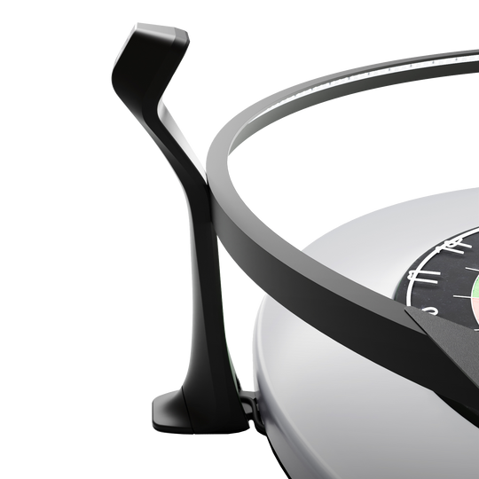 Scolia Home 2 FLEX - Elektronisch autoscoringsysteem met verlichtingsring 2026 Das Bild zeigt einen Teil des Scolia Home 2 FLEX, einem elektronischen Score-System mit Beleuchtungsring. Man sieht den schwarzen Befestigungsarm und den beleuchteten Ring rund um ein Dartboard.