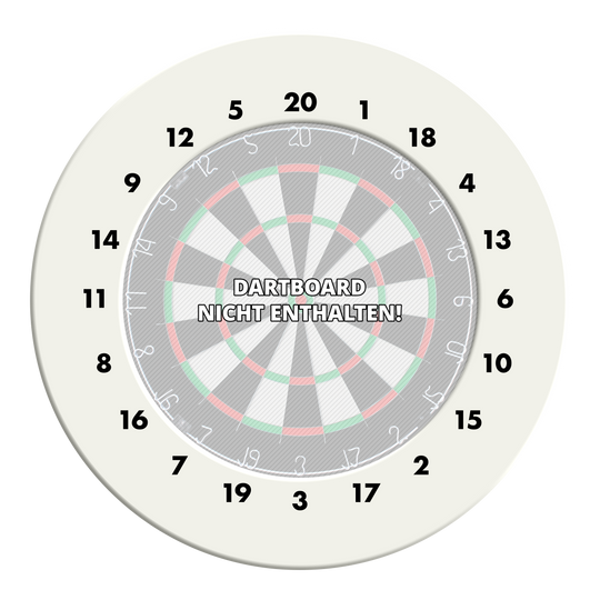 HD-cijfers dartbordrand - Aangepaste kleuren Das Foto zeigt einen weißen Dartboard-Surround ohne Logo. Der Dateiname lautet 'DBS-HDOL-weiss_HD_Zahlen_Dartboard_Surround_Ohne_Logo_Wei_1'.