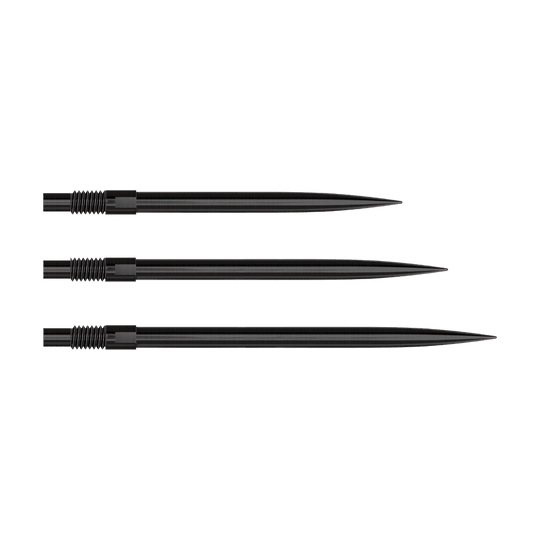 Harrows Quick Point dartpunten - Zwart Auf dem Bild sind die Harrows Quick Point Dartspitzen in Schwarz zu sehen. Diese Dartspitzen ermöglichen einen schnellen Austausch.