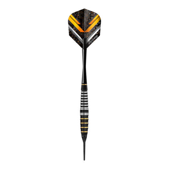 Harrows Vulcan Softdarts Das Bild zeigt die Harrows Vulcan Softdarts aus einer anderen Perspektive. Diese Darts sind speziell für das Softdart-Spiel entwickelt.