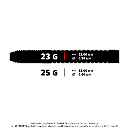 Caliburn Big Cats Ocelot stalen dartpijlen Abgebildet ist Caliburn Big Cats Ozelot Steeldarts 23g. Es handelt sich um Ozelot-Steeldarts mit einem Gewicht von 23 Gramm.