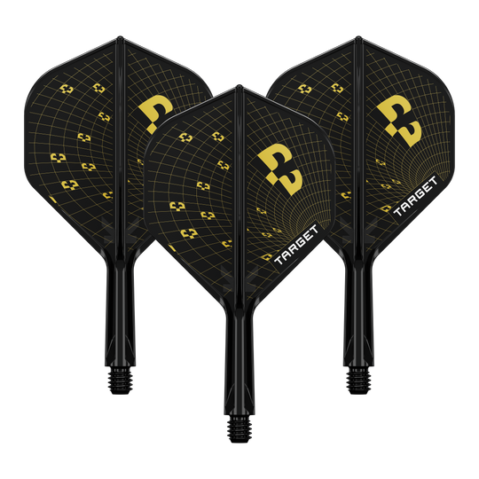 Target K-Flex Bolide No2 Standaardvluchten Abgebildet ist ein Set von Target K-Flex Bolide No2 Standard Flights mit einer Länge von 19mm. Das Produkt wird in einer Nahaufnahme gezeigt.