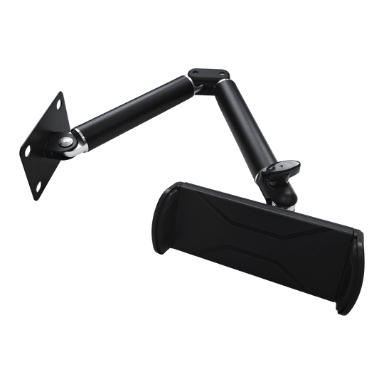 McDart TABFlex tablet muurbeugel met flexibele arm Dies ist die McDart TABFlex Tablet Wandhalterung mit flexiblem Arm. Sie ermöglicht eine stabile Befestigung eines Tablets an der Wand und kann flexibel ausgerichtet werden.
