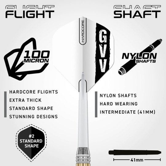 Red Dragon Gian Van Veen Messing Steeldarts - 21 g Red Dragon Gian Van Veen Messing Steeldarts - 21 g