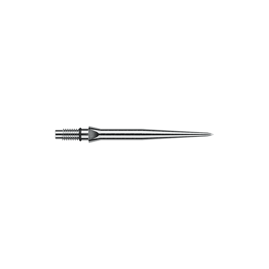 Winmau Switch Point gladde stalen dartpunten - zilverkleurig effect Zu sehen sind Winmau Switch Point Smooth Silver Effect Steeldartspitzen mit 26 mm Länge. Die Spitzen sind silberfarben und glänzend ausgeführt.