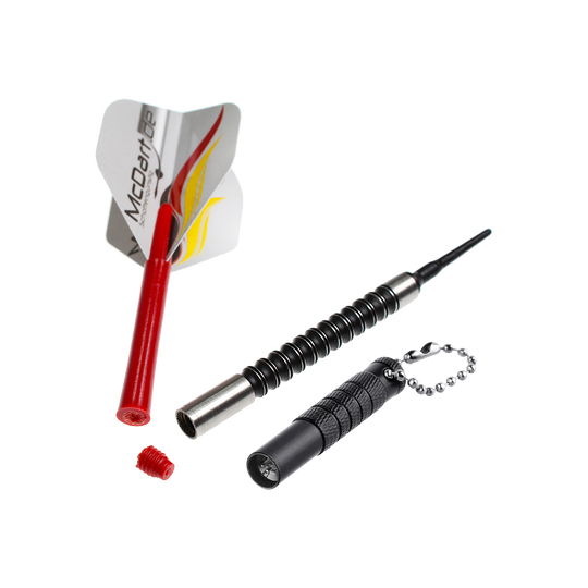 Das Bild zeigt einen Bullet Shaftrest Entferner in Schwarz. Es handelt sich um ein Zubehörteil für Dartpfeile.