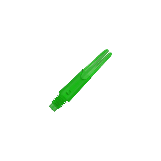 L-Style L-schachten vergrendeld recht - Groen L-Style L-Shafts Locked Straight in spezieller Farbgebung. Auf dem Bild ist eine Dart-Schaft in mittlerer Länge zu sehen.