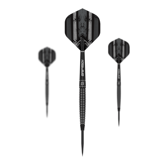 Zu sehen ist ein Set der GOAT Sprocket MKII Torpedo Steeldarts. Das Dart-Set überzeugt durch Qualität und Langlebigkeit.