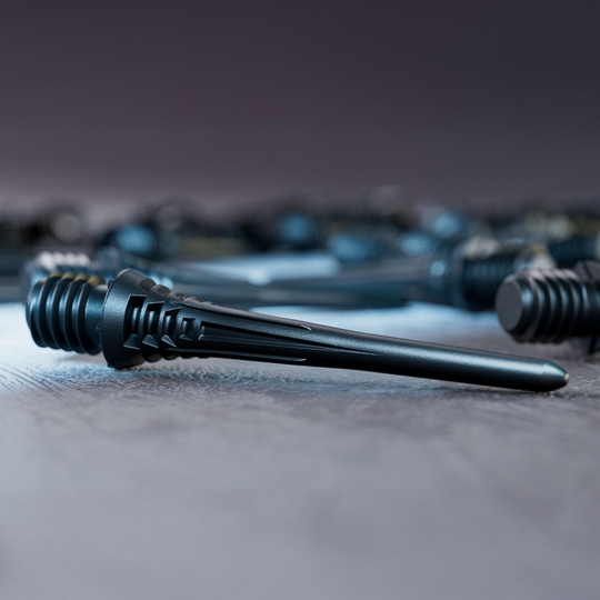 Target Cryo Soft Dart Tips, verpakking van 30 stuks - Zwart Die Abbildung zeigt die Verpackung der Target Cryo Softdartspitzen 30er Pack in Schwarz. Sie eignen sich für elektronische Dartscheiben und garantieren sicheren Halt.