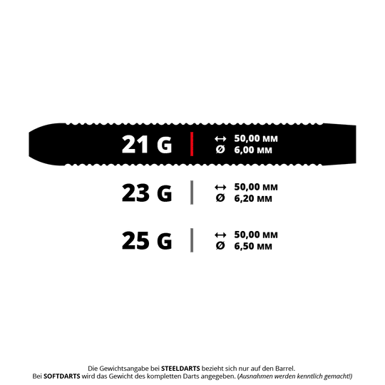 Hier sieht man einen Steeldart mit dem Dateinamen M002134_Mission_Kaleidos_Steeldarts_5_21g. Das Produkt wird anschaulich präsentiert.