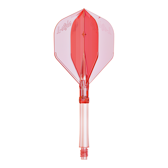 Große Dart-Flights in klarem Rot, vermutlich für den Systemtyp L. Diese Flights eignen sich zum Austausch oder Aufrüsten von Darts.