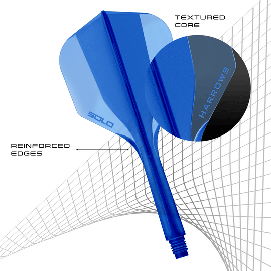 Harrows Solo No6 Flight Shaft System - Blauw Abgebildet ist das Harrows Solo No6 Flight-Shaft-System in der Farbe Blau. Dieses Produkt ist für den Dartsport geeignet.