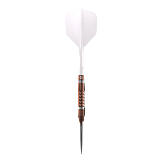 Caliburn Big Cats Lion stalen dartpijlen Zu sehen ist ein einzelner Steeldart aus der Caliburn Big Cats Lion Serie. Die Struktur und Details des Darts sind klar zu erkennen.