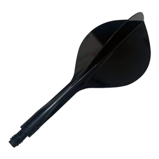 Condor Ax 120 Flight System Teardrop - Zwart Gezeigt wird das Condor Axe 120 Flight-System Teardrop in der Farbe Schwarz. Es ist ein Bestandteil für Dartpfeile.