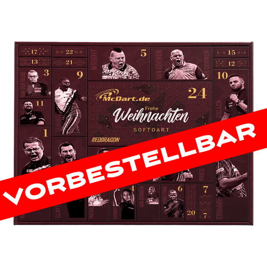 McDart Premium Adventskalender 2026 voor softdartspelers 
