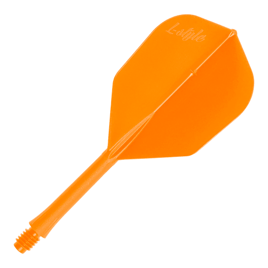 L-Style BarVluchten 2BA L3 - 260 Ein Einzelstück eines BarFlight Dartflugs in Neonorange ist abgebildet. Das Produkt ist für Dartpfeile geeignet.
