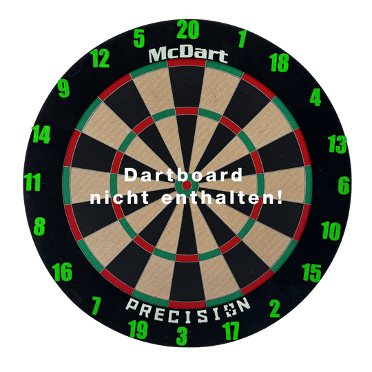 McDart Dartbord Nummerringen / Klassieke Nummerringen Ein klassisches grünes Board ist zu sehen. Das Produkt wirkt schlicht und funktional.