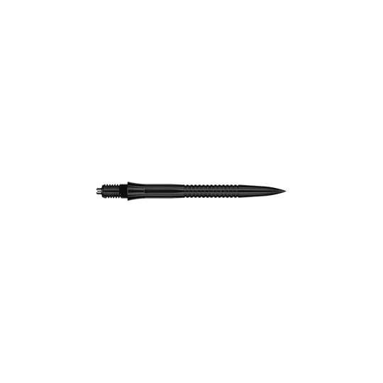 Caliburn EZ-EVO dartpunten - gegroefd - zwart Zu sehen ist eine EVO201 Caliburn EZ-EVO Dartspitze mit Rillen in Schwarz und einer Länge von 28 mm. Die Dartspitze eignet sich besonders für den Einsatz im Dartsport.