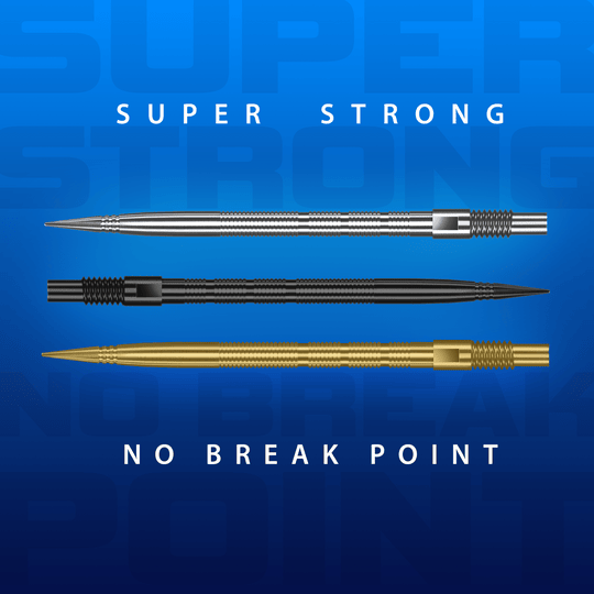 Harrows Quick Point Micro Ridge Dart Tips - Zwart Abgebildet sind Harrows Quick Point Micro Ridge Dartspitzen in Schwarz. Die Oberfläche ist mit feinen Rillen strukturiert.