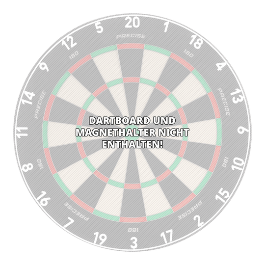 Precieze 180 OnePiece Lasercut Nummerring Das Bild zeigt einen Zahlenring, Classic White, für ein Dartboard. Das Produkt wird genutzt, um die Felder des Dartboards zu markieren.