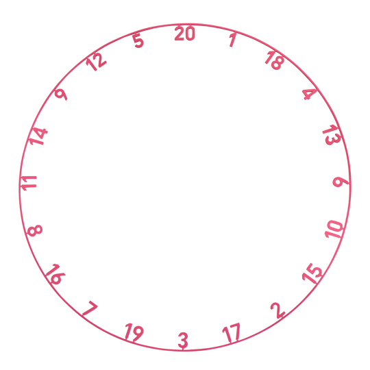 Abgebildet ist das Precise 180 Endorphine Steeldartboard mit Nummernring in Cyber Pink. Das Dartboard eignet sich ideal für Profi- und Freizeitspieler.