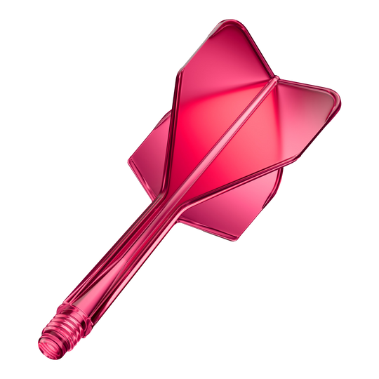 GOAT A1R No6 Flight Shaft System - Neonroze Das Produkt GOAT A1R No6 Flight-Shaft-System in Neon Pink ist abgebildet. Das Dartzubehör besticht durch seine auffällige pinke Farbe.